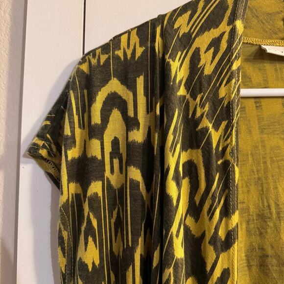 Bryn Walker Open Sleeveless Waterfall Cardigan Vest Abstract Print Medium - Picture 3 of 4